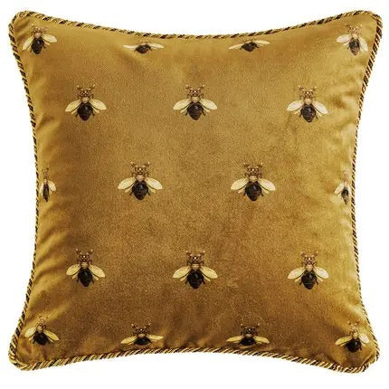 Bee Patterned Decorative Pillow