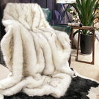 Cozy Winter Comfort Blanket with Luxurious Fur Design