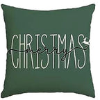 Festive Christmas Cushion Cover Featuring Christmas Tree and Gift Design