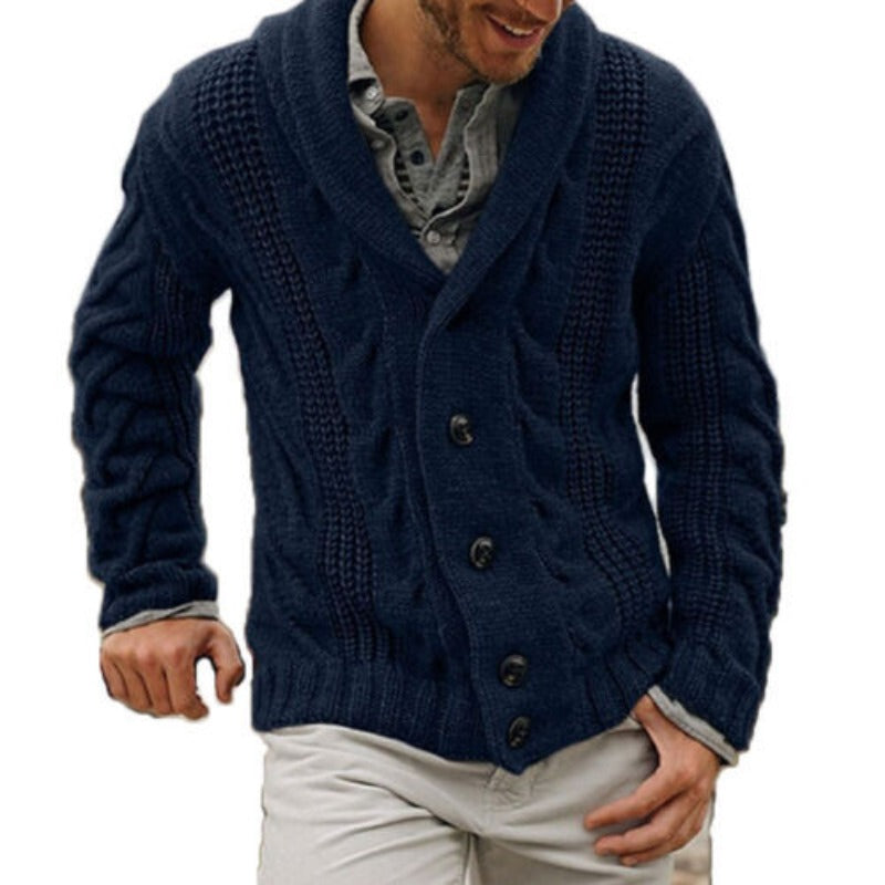 Max | Cozy Knitted Wool Cardigan for Men