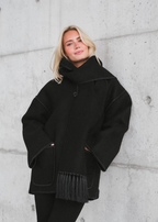 Women's Luxe Merino Wool Coat with Scarf