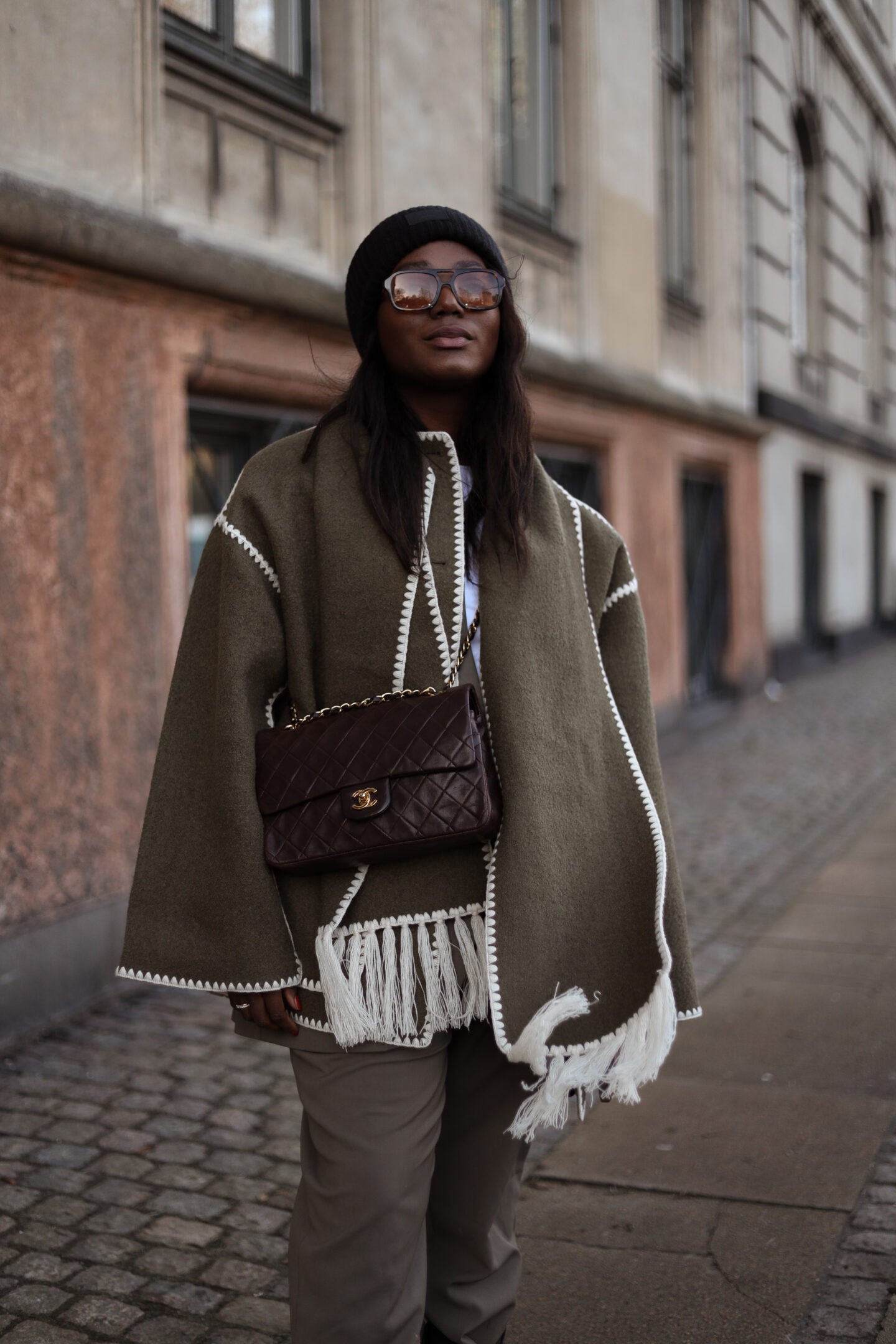 Women's Luxe Merino Wool Coat with Scarf