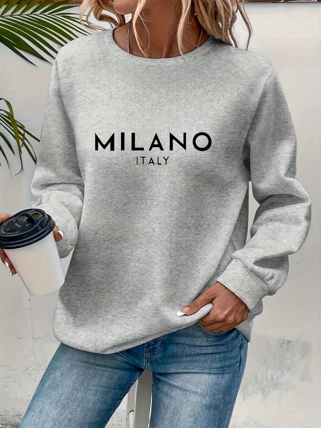 Milou | Milano Patterned Pullover Sweatshirt