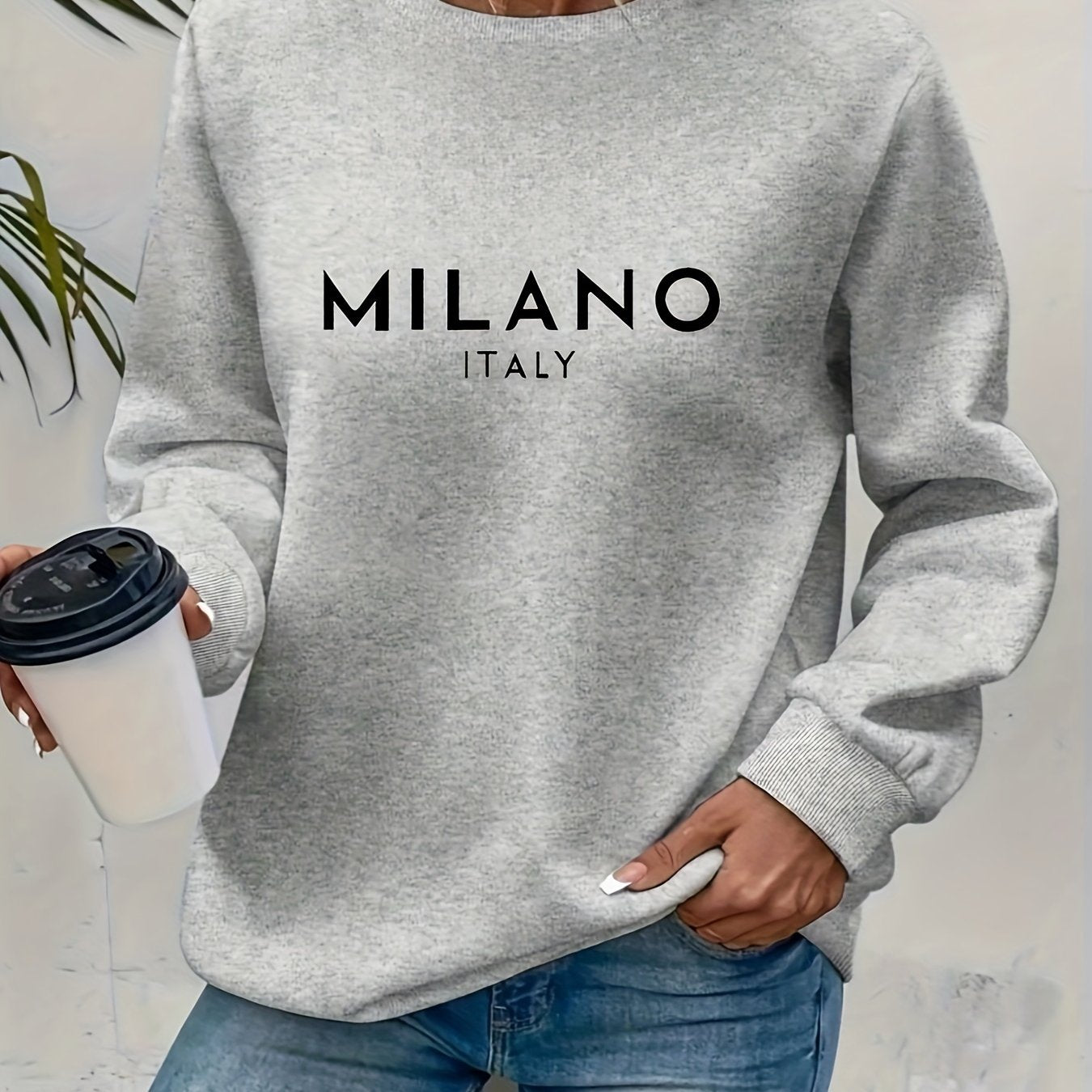 Milou | Milano Patterned Pullover Sweatshirt