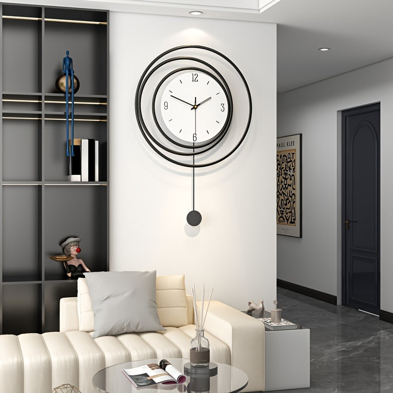 Chic Metal-Finished Clock