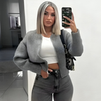 Women's Plus Size Zip-Up Cardigan | Knit
