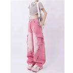 Neriah | Blush Distressed Denim
