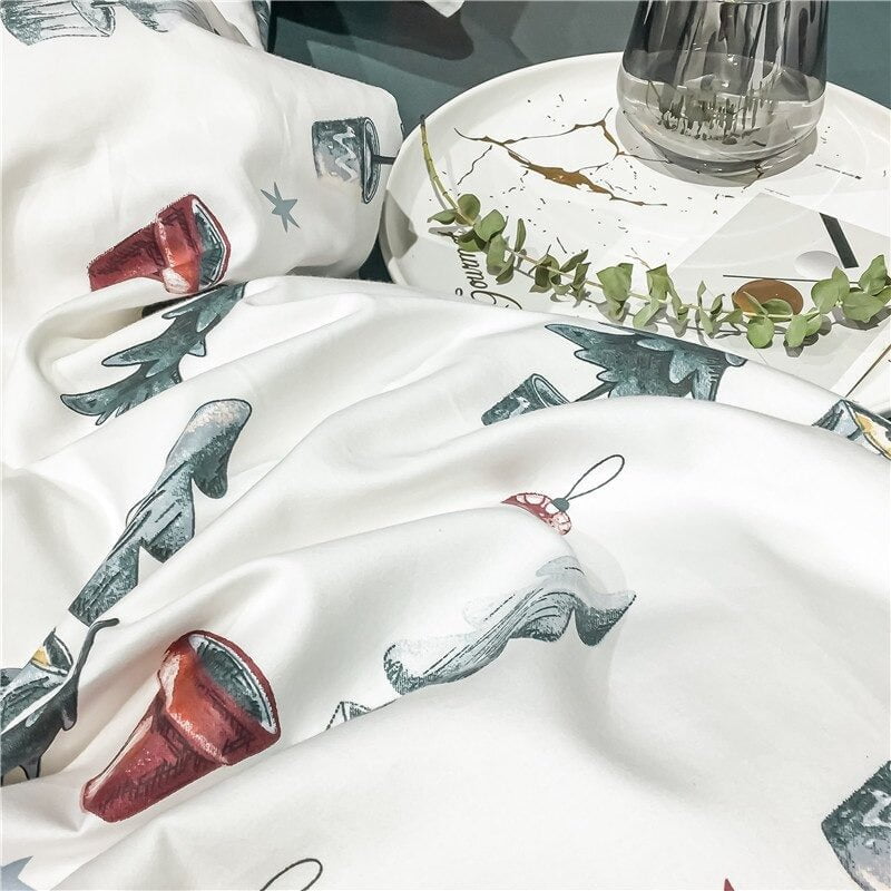 Luxurious Soft Fabric Christmas Elegance Bed Linen Set