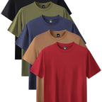 Niels | Men's 5-Piece Sports T-Shirt Set with Comfortable Stretch Round Neck