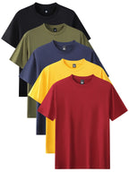 Niels | Men's 5-Piece Sports T-Shirt Set with Comfortable Stretch Round Neck