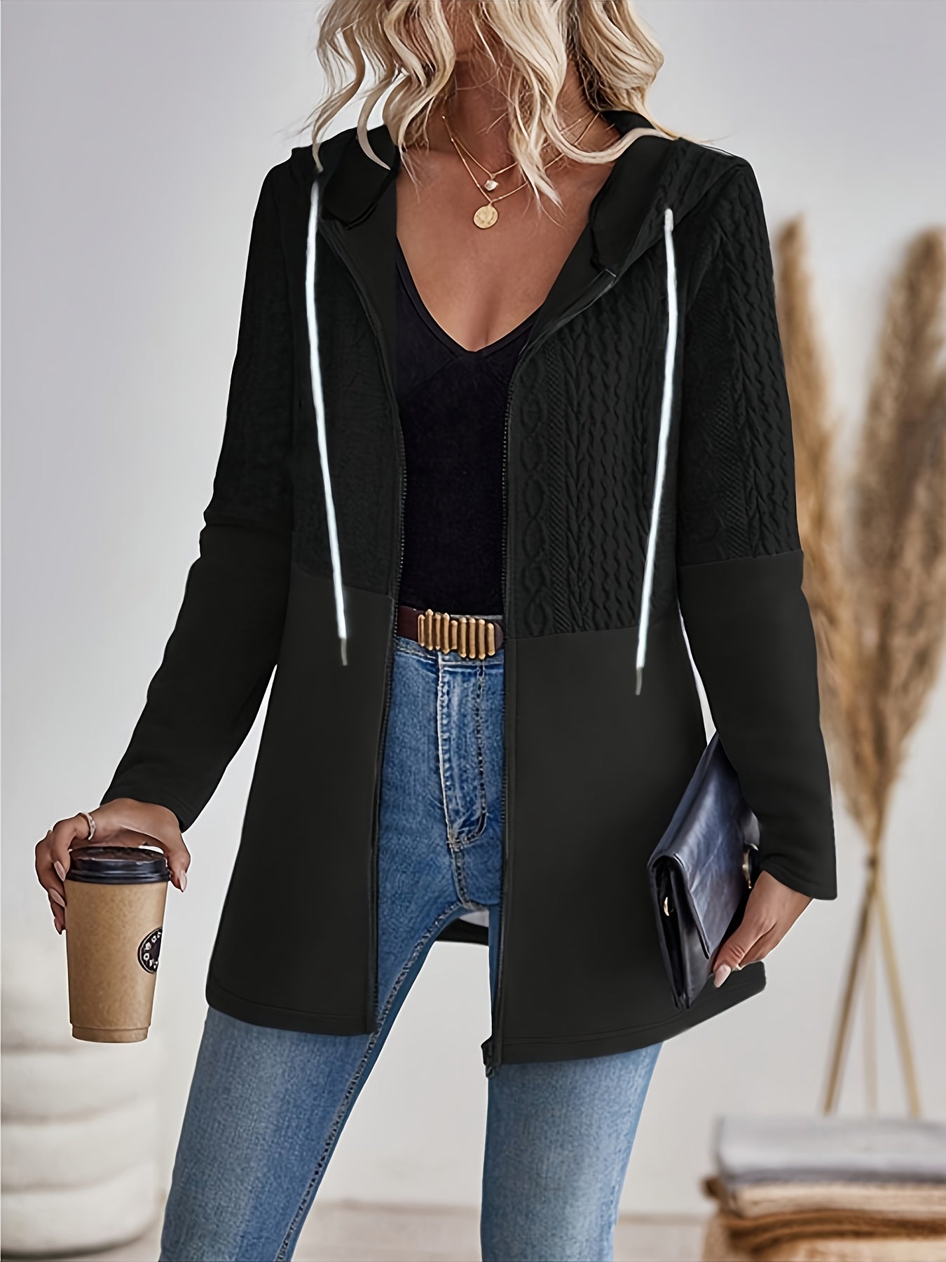 Nina | Relaxed Color Block Hoodie Jacket