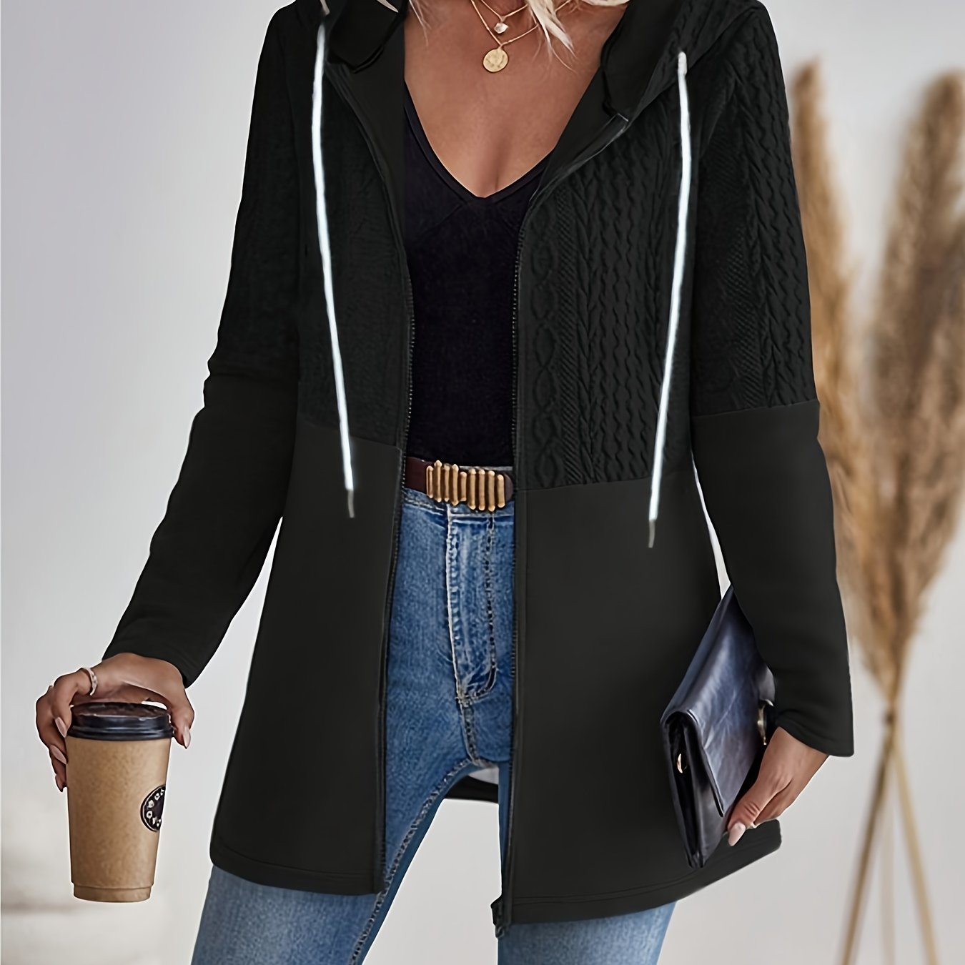 Nina | Relaxed Color Block Hoodie Jacket