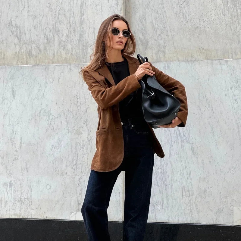 Nina | Stylish Suede Women's Jacket