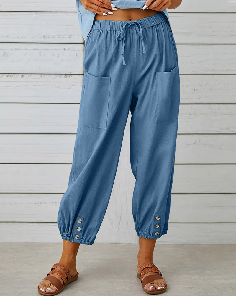 Nina | High-Waisted Loose Fit Trousers