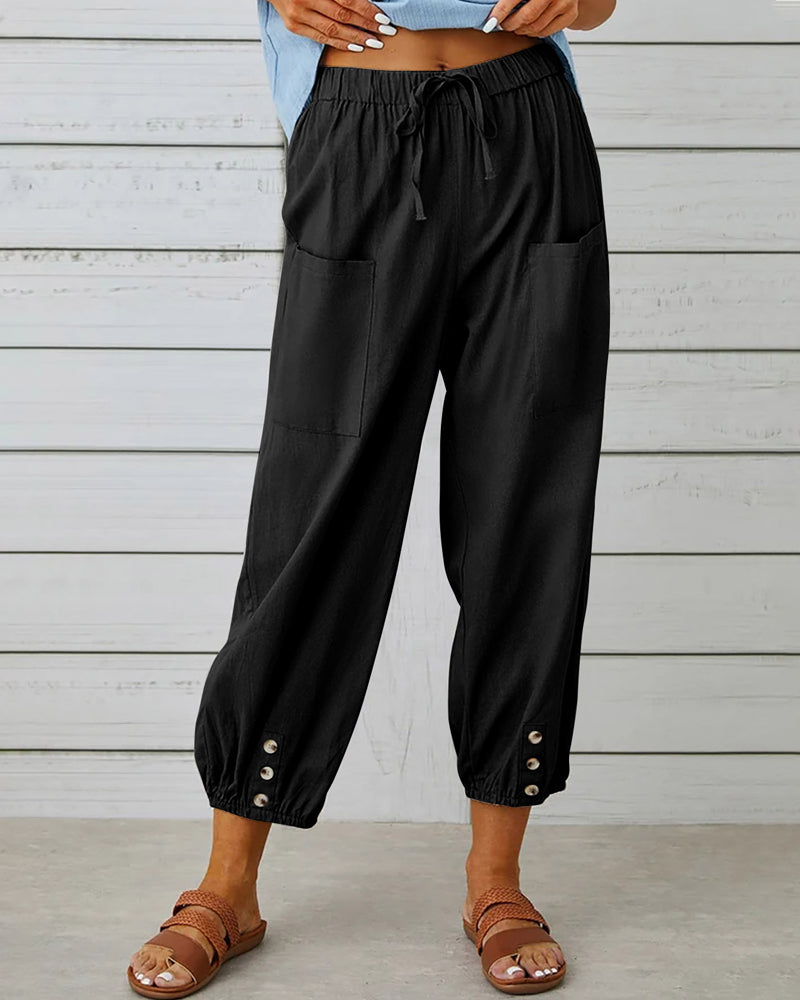 Nina | High-Waisted Loose Fit Trousers