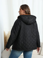 Nina | Plus Size Hooded Quilted Jacket with Plush Lining