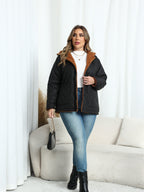 Nina | Plus Size Hooded Quilted Jacket with Plush Lining
