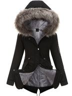 Nina | Cozy Zip-Up Fuzzy Hoodie Parka