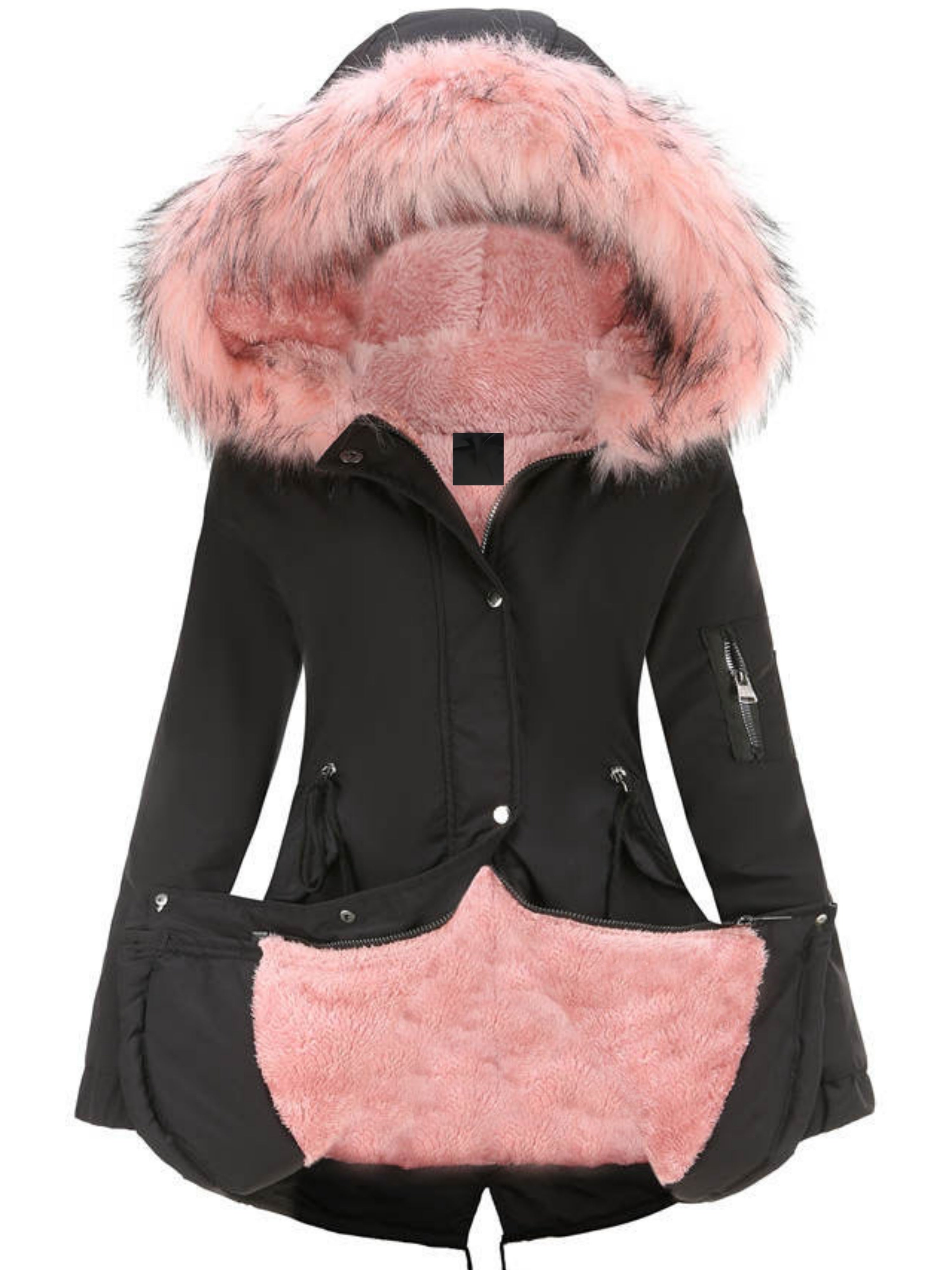 Nina | Cozy Zip-Up Fuzzy Hoodie Parka