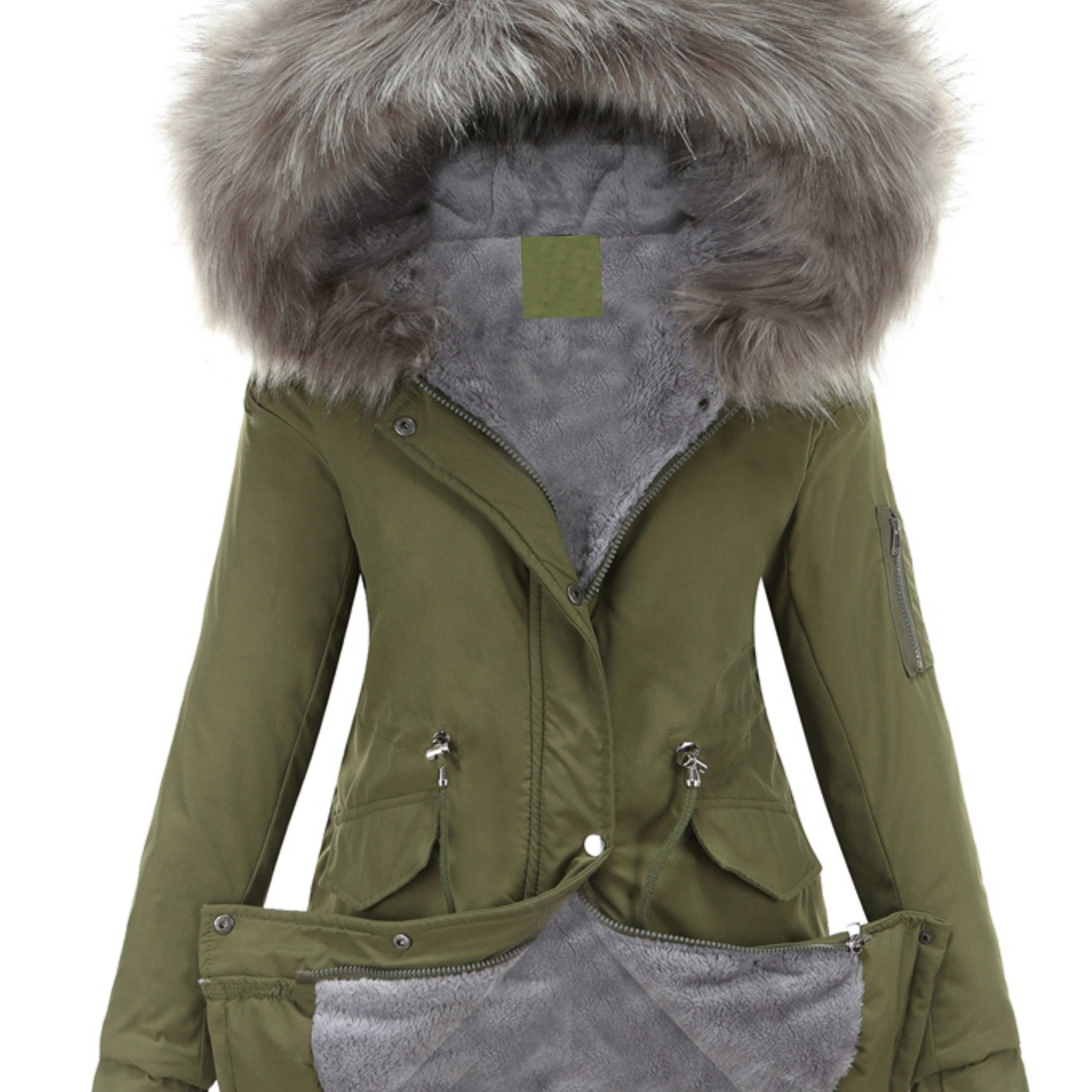 Nina | Cozy Zip-Up Fuzzy Hoodie Parka