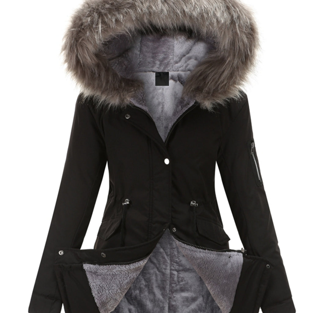 Nina | Cozy Zip-Up Fuzzy Hoodie Parka