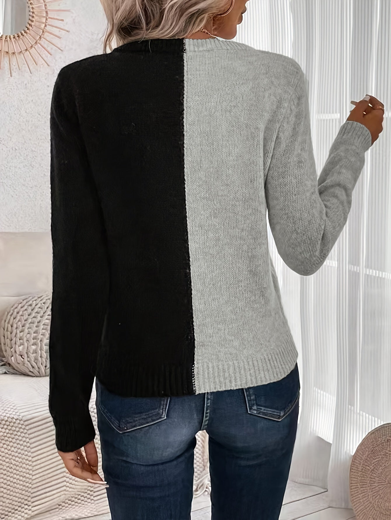 Noa | Stylish Long Sleeve V-Neck Sweater