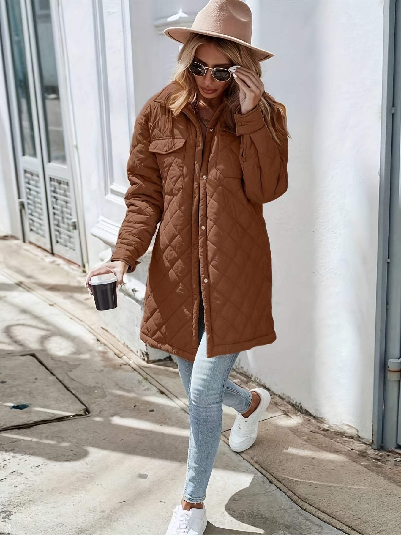 Noa | Solid Color Padded Puffy Jacket