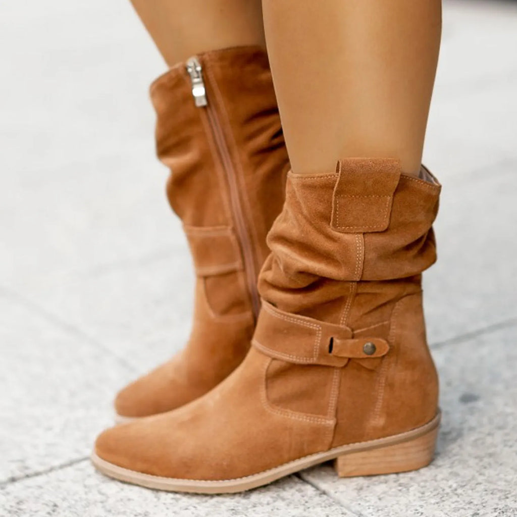 Ivana - Suede Ankle Booties