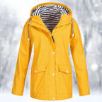 Waterproof Rain Jacket with Lined Hood