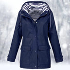 Waterproof Rain Jacket with Lined Hood