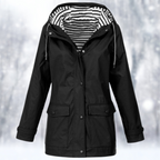 Waterproof Rain Jacket with Lined Hood