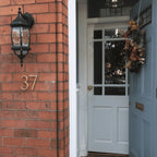 Satin Finish Brass House Numbers – Classic Elegance