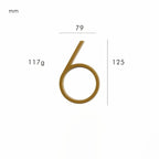 Satin Finish Brass House Numbers – Classic Elegance