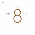 Satin Finish Brass House Numbers – Classic Elegance
