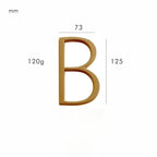 Satin Finish Brass House Numbers – Classic Elegance