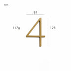Satin Finish Brass House Numbers – Classic Elegance