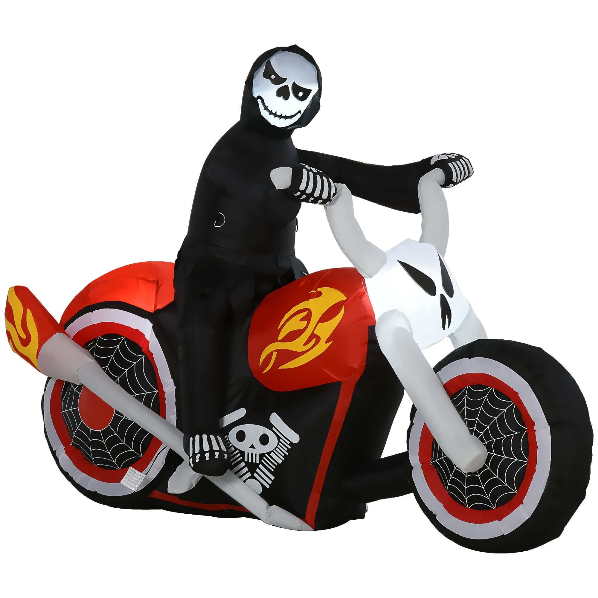 Inflatable Halloween Motorcycle Rider - Spooky LED Decoration (180×55×120 cm)