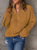 V-Neck Polo Sweater