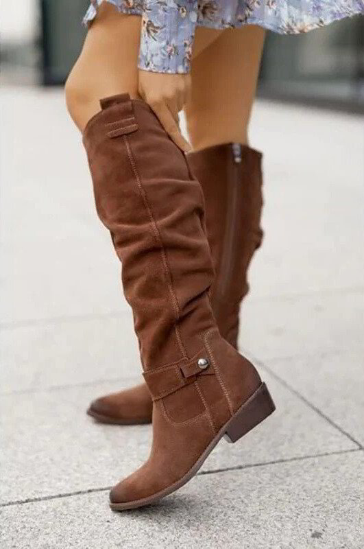 Women's Over-the-Knee Suede-Look Boots
