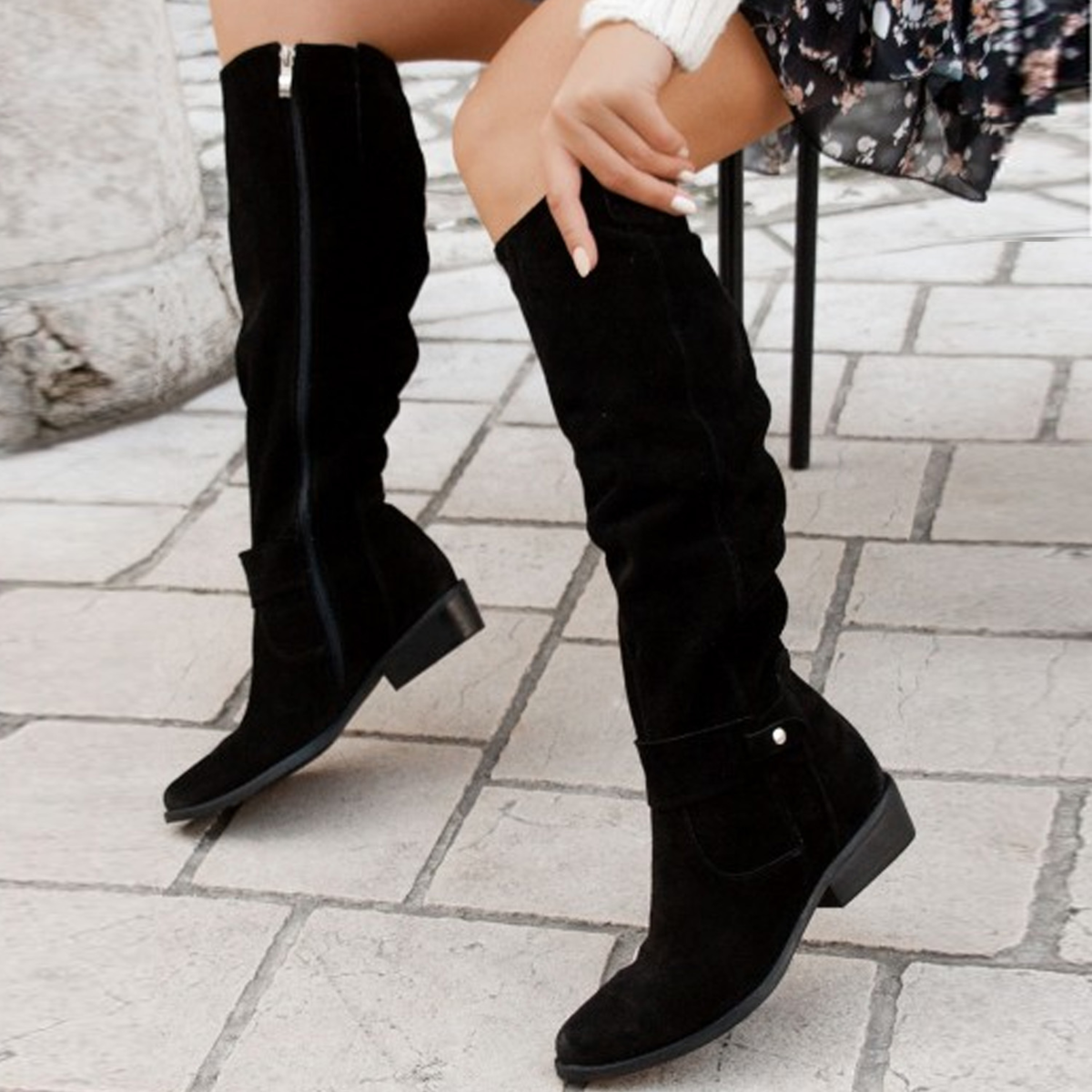 Women's Over-the-Knee Suede-Look Boots