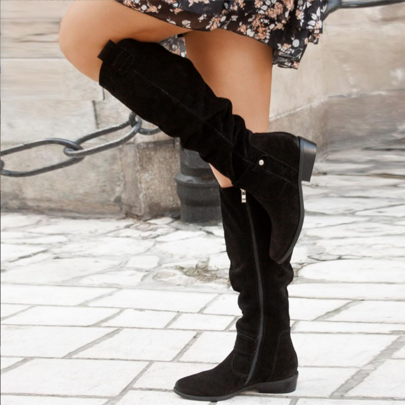 Women's Over-the-Knee Suede-Look Boots
