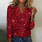 Priscilla | Shimmering V-Neck Sweater