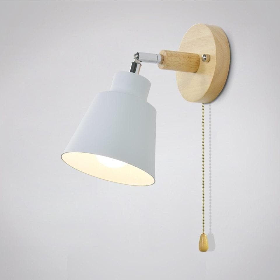 TwistGlow Wall Lamp with Pull Cord Switch