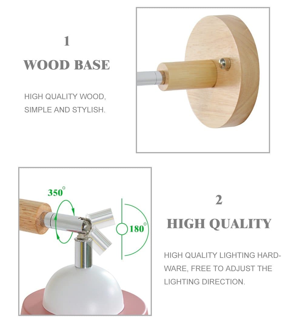 TwistGlow Wall Lamp with Pull Cord Switch