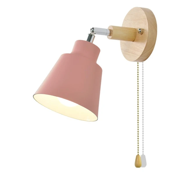TwistGlow Wall Lamp with Pull Cord Switch