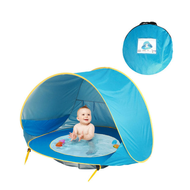 SunShell Kids' Tent with UV Protection and Mini Pool