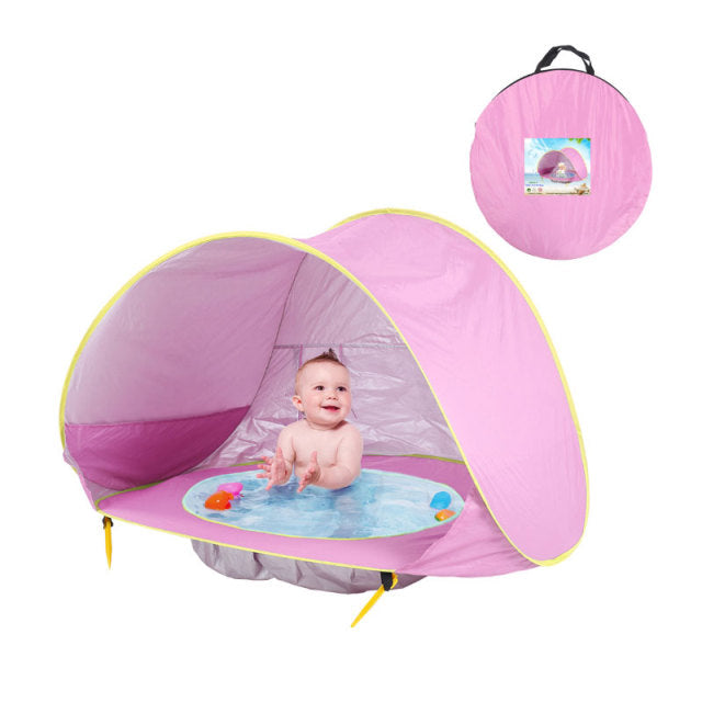 SunShell Kids' Tent with UV Protection and Mini Pool