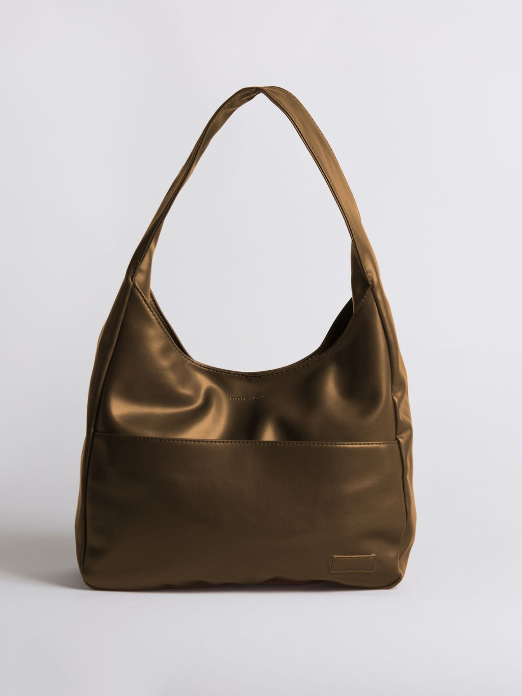 Simple Vegan Hobo Shoulder Bag - Empty Design