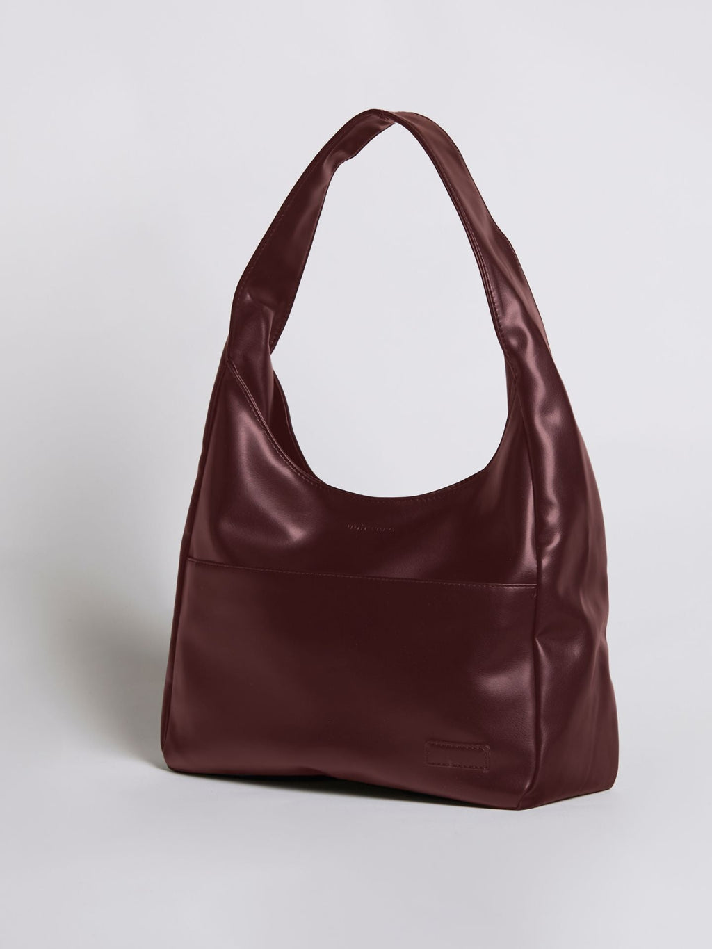 Simple Vegan Hobo Shoulder Bag - Empty Design