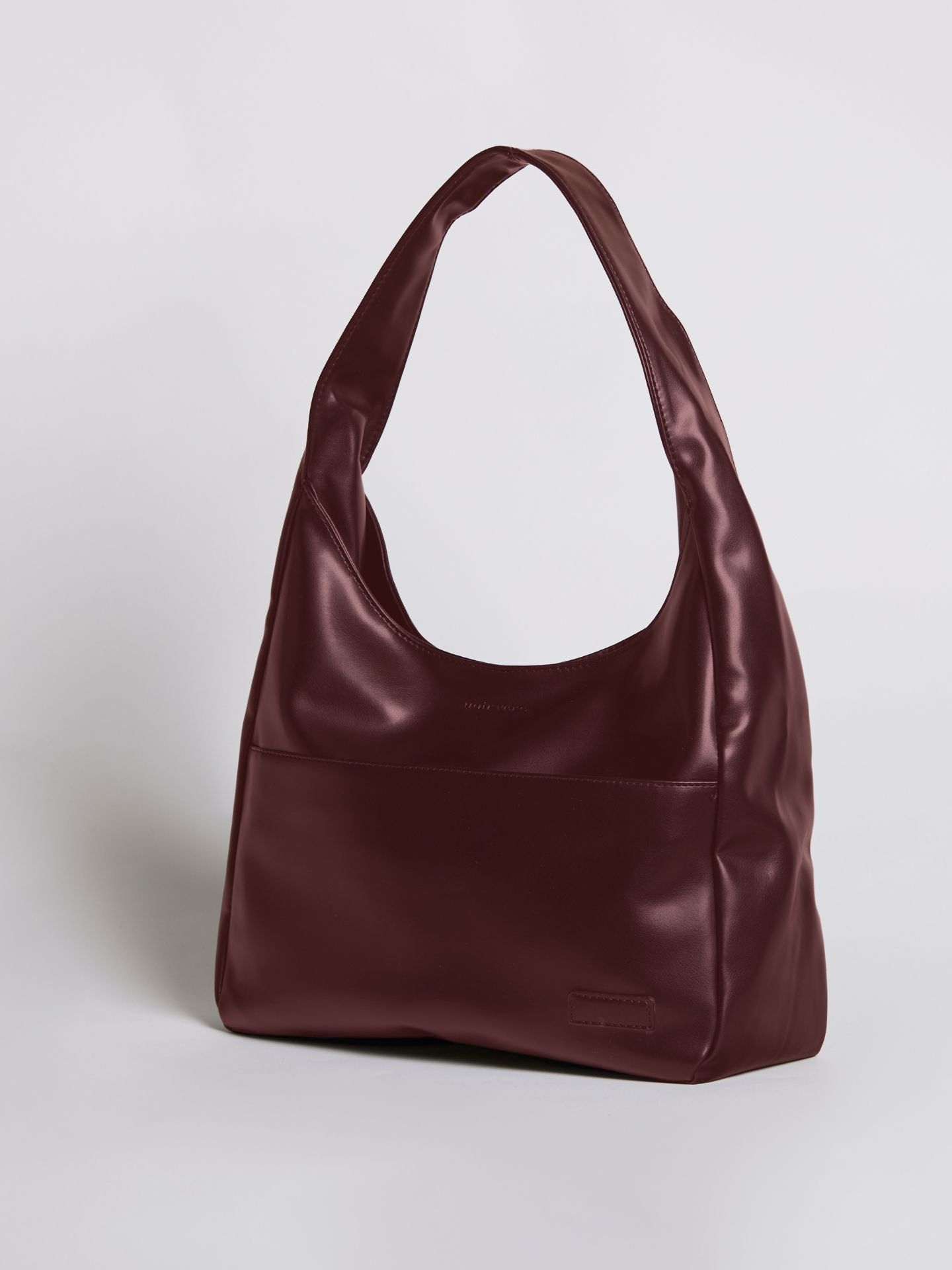 Simple Vegan Hobo Shoulder Bag - Empty Design